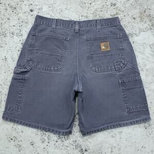 RARE Vintage Carhartt B25 PTB Petrol Blue - Grey Carpenter Shorts 30x8